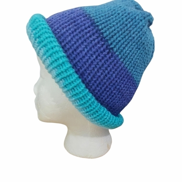 Hand Knit Reversible Unisex Toque - Picture 3 of 8